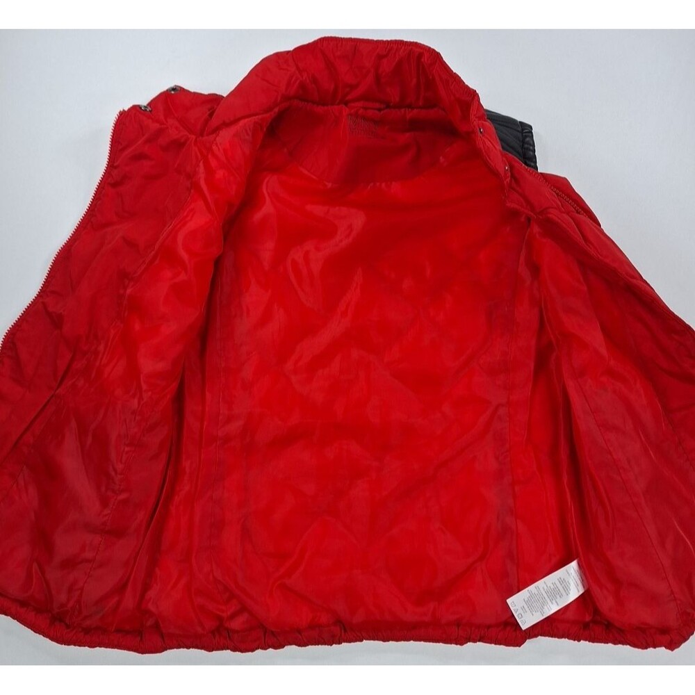 Marc New York Womens Medium Red Quilted Puffer Vest Asymmetrical Zip Full Zip - Picture 5 of 8